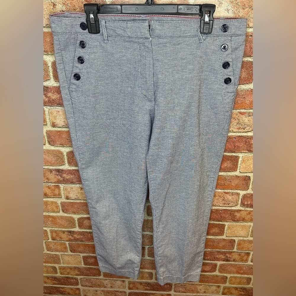 Tommy Hilfiger stretch slim crop women's nautical pants size 12